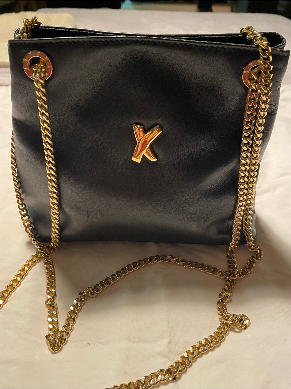 VTG PALOMA PICASSO  LEATHER SHOULDER BAG